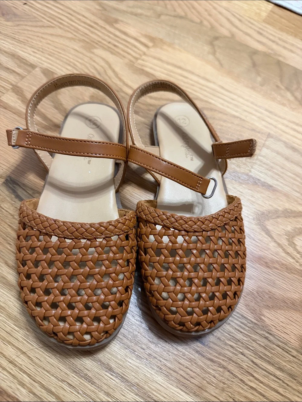 Cat & Jack Tan Woven Slingback Sandals for Kids
